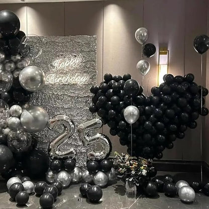 40 inch Silver Number Balloon Giant Foil Helium Balloons Silver Number 8 Balloon - Image 6