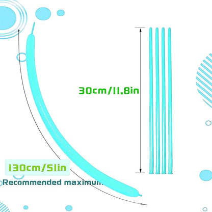 Teal Long Balloons Premium 260 Twisting Balloons Animals Magic - Image 3