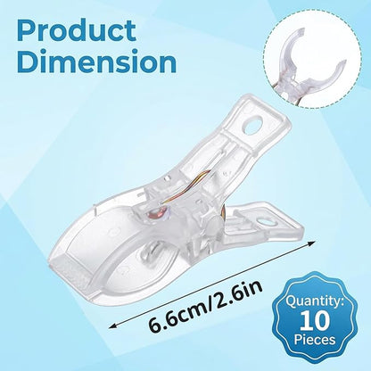 10 Pack 2.6-Inch Clips for Balloon Arch Backdrop, Heavy Duty Clear Background - Image 2