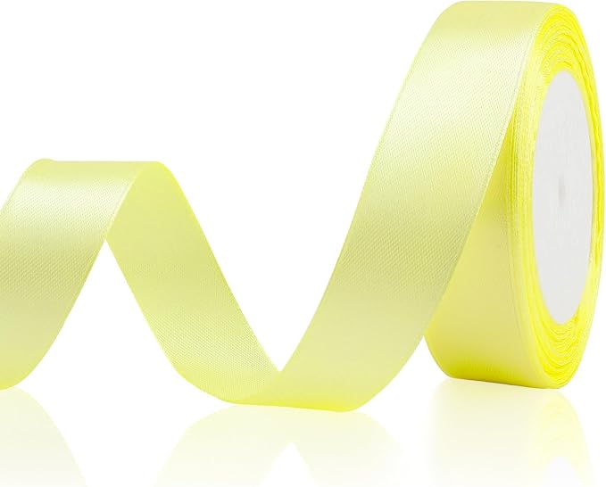 Yellow Ribbon Satin Ribbon 1 Inch 25 Yards Ribbons by OALCQ