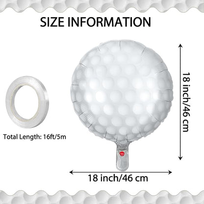 Fovths 12 Pieces Inflatable Golf Balloons 18 Inches Golfs Foil Balloons Themed - Image 2