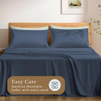 TOSMO Luxury Pillow Case Set of 2-100% Viscose Derived from Bamboo - Oeko-TEX, Silky Soft, Breathble & Cooling Pillow Cases with Envelope Closure (King / 20x40, Slate)