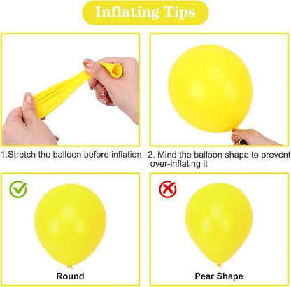 APLANET 150pcs Yellow Balloons Different Sizes 18 12 10 5 Inch Latex Balloon - Image 4