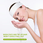 MoyRetty 50 Pack Disposable Headbands for Spa & Facials - Stretchable Non-Woven Facial Headband with Adjustable Magic Tape | Esthetician Supplies, Soft Hair Bands for Skincare, Makeup, Salon