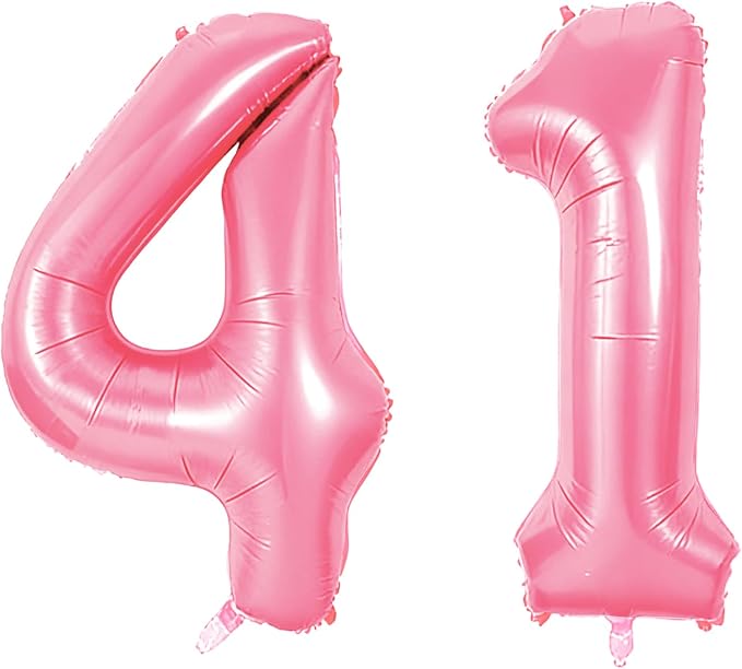 Number 41 Balloons for 41st Birthday Party Decorations, 0-100 Large No.41 by Joycard