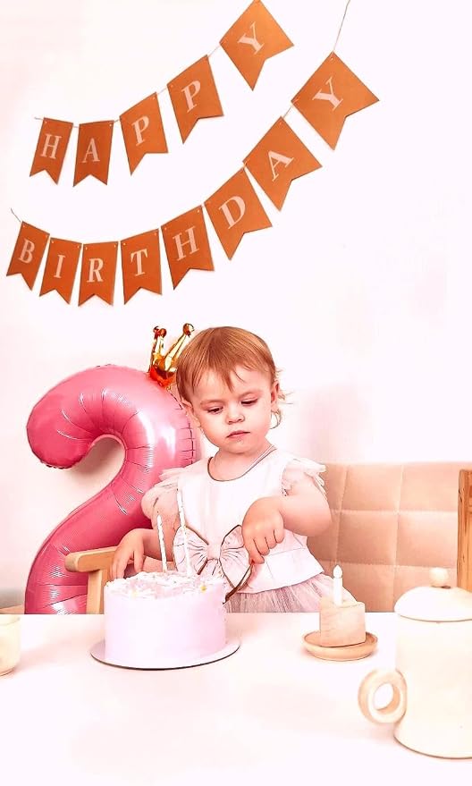 Pink Crown Number 2 Balloon 40 inch, Big Pink 2nd Birthday Party Decorations | - Image 8