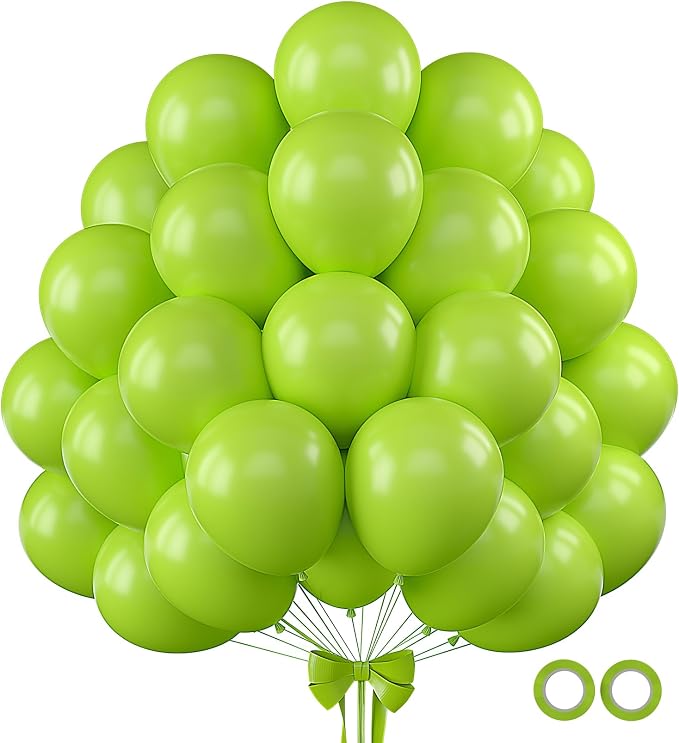 110pcs Lime Green Balloons 12 Inch Latex Balloon by BAIBAOXIANG