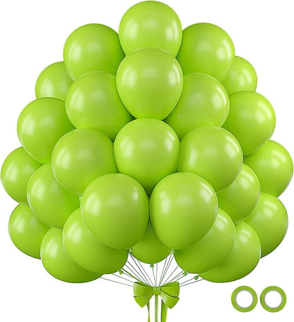 110pcs Lime Green Balloons 12 Inch Latex Balloon by BAIBAOXIANG