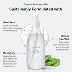 AROMATICA Organic Aloe Vera Gel (2 packs), After Sun Care and Sunburn Relief with Pure Aloe Vera Gel Face&Hair, Sun Burn Moisturizer EWG Verified (10.14oz/300ml)