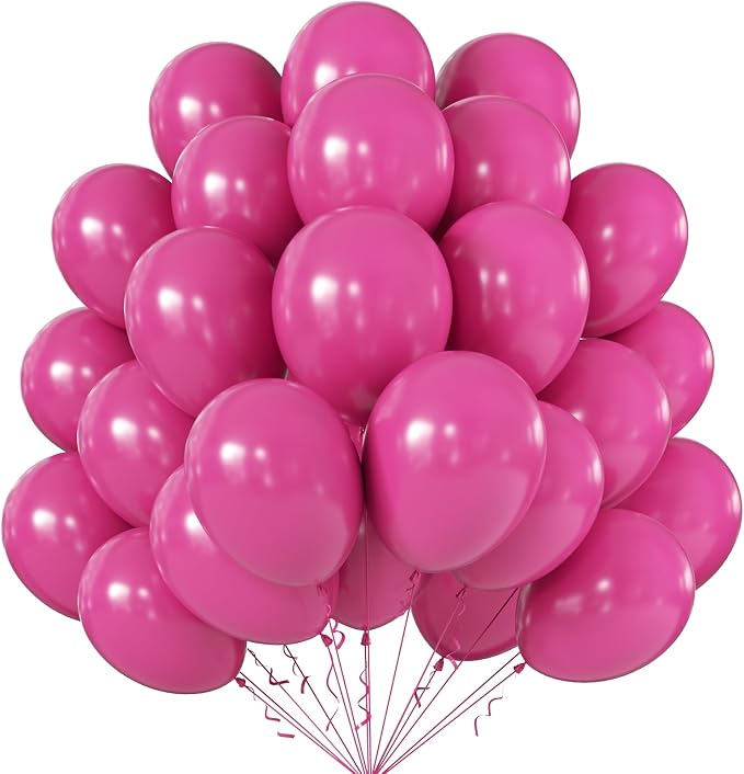 12 Inch Hot Pink Balloons, Baby Shower, Graduate Party Decorations by KALOR