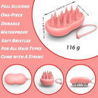Silicone Scalp Massager Shampoo Brush – Ergonomic, Waterproof Scalp Scrubber for Hair Growth & Dandruff Removal – Ideal for Wet & Dry Hair Care