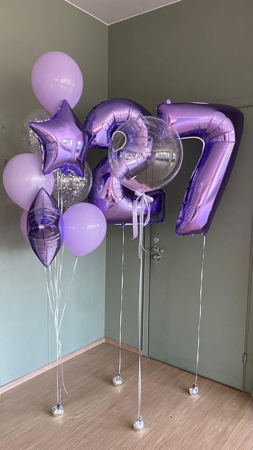 27 Balloon Numbers 40Inch for 27th Women Birthday Decorations, Inflation Straw - Image 3