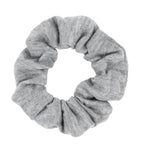 12pcs Cotton Hair Scrunchies Single Jersey Solid Color Ponytail Holders Elastic Hair Ties for Women Accessories (Light Grey)