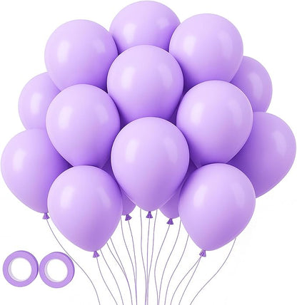 Voircoloria 105pcs Pastel Purple Party Latex Balloons, 12inch | by Voircoloria