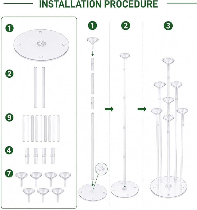12 Pack Balloon Stands for Table 27.56 Inch Balloon Holders | Reusable Balloon - Image 4
