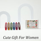 12pcs Hair Barrettes Set for Women and Girls, Hair Clips for Thick Thin Fine Hair, Non-metal Hair Accessories, Non-Slip Grip Handmade Snap Hairpin, BPA Free