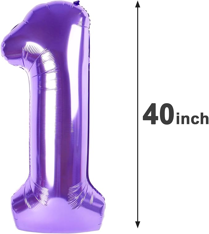 Jumbo Purple Number 11 Balloon 40 Inch, Mylar Foil Number 11 Balloons - Image 2