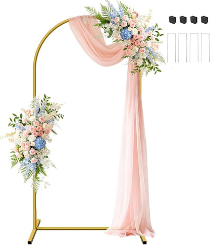 6.6 FT Metal Arch Backdrop Stand, Party Balloon Arch Stand | Dustproof caps by YAYOYAPhotography