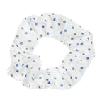 Blue Plaid Scrunchies Set - 5 Bandana Hair Ties for Women