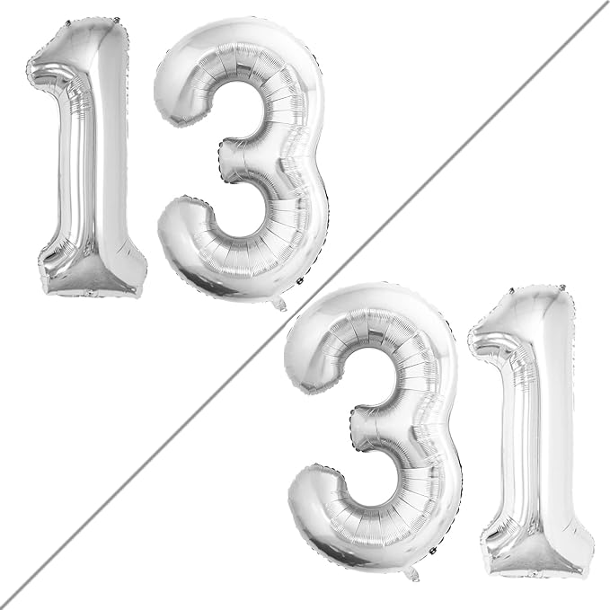 Number 13 Balloons for 13th Birthday Sweet 13 Party Decorations, 42 Inch Jumbo by GOER