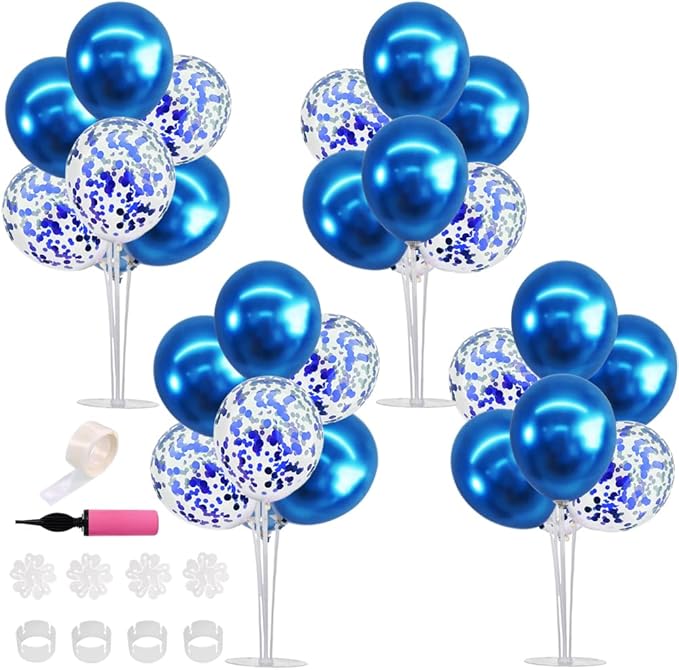 TONIFUL 4 Set Blue Balloon Stand Balloon Centerpieces - Image 8