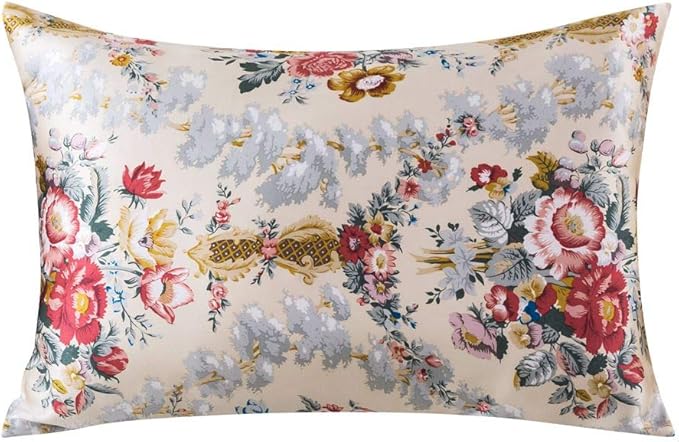 SLPBABY Silk Pillowcase for Hair and Skin with Hidden Zipper Print (Queen, Pattern31)