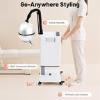 Nano Ionic Hair Steamer Machine - 500W Professional Hair Steamer with 6 Modes for Deep Conditioning, Scalp Care, Perm & Color Treatment - Adjustable Temp & Timer for Salon & Home Use