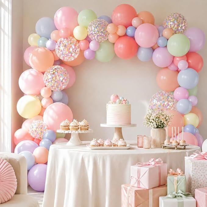 Pastel Balloons 60pcs 12 Inch Macaron Pastel Pink Blue Yellow Mint Lavender - Image 9