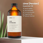 VINEVIDA Lime Essential Oil 4 oz - Lime Candle Oil Scent - DIY Candle Scents for Candlemaking - Bulk Essential Oil for Soap Making Safe for Skin