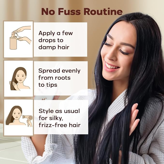 HerStyler Castor Oil Hair Serum for Hair Growth - Hair Shine Serum with Vitamin E - Hair Growth Serum - Hair Serum Heat Protectant - Vitamin E for Silky Hair - 2 Fl Oz (1 Pack)