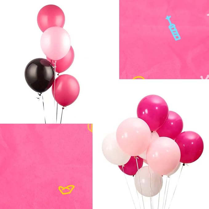 5 inch Hot Pink Party Balloons - Image 5
