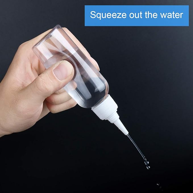 TRENDBOX 2oz / 60ml Plastic Bottle Pointed Mouth Top Cap for Essential Oils, Liquid - 6 Pack