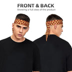 Boys Girls Sports Sweat Bands, Boho Style Long Head Band for Yoga Travel Spa, Cool Pepperoni Pizza Headdress Hair Accessories