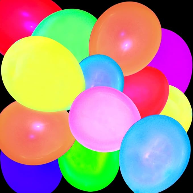 310 Pack UV Neon Colored Balloons glow in the dark balloon Neon Party - Image 4