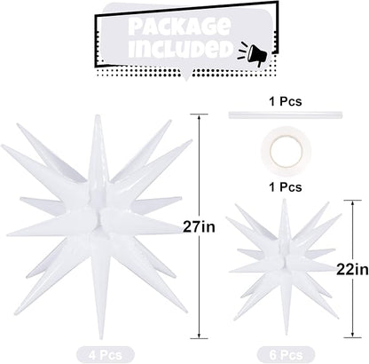10 Pcs Star Balloons Explosion Balloons Foil Cone Balloon Magic - Image 2