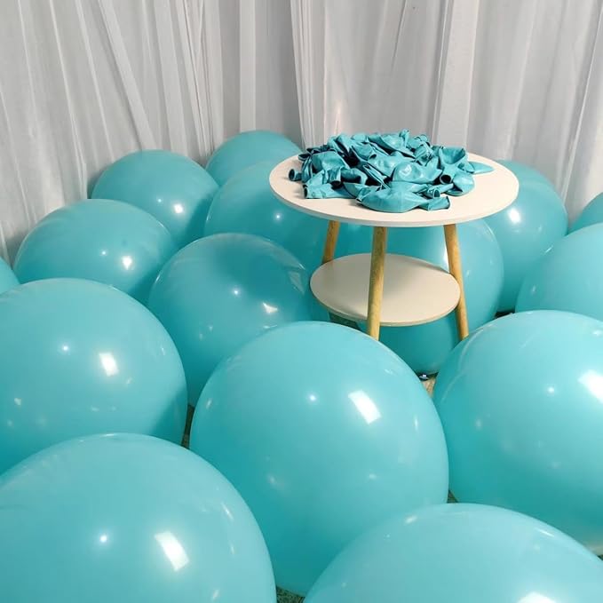 90 Packa Teal Balloons 18 inch Turquoise Latex Big Balloons - Image 5