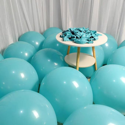 90 Packa Teal Balloons 18 inch Turquoise Latex Big Balloons - Image 5