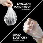 Years calm 100PS Disposable Shower Caps, Plastic Clear Shower Caps, lengthening and thickening Hair Caps for Hair dyeing assistance, Hotel and Hair Salon, Home Use, Portable Travel (Size 20.5"/52cm）