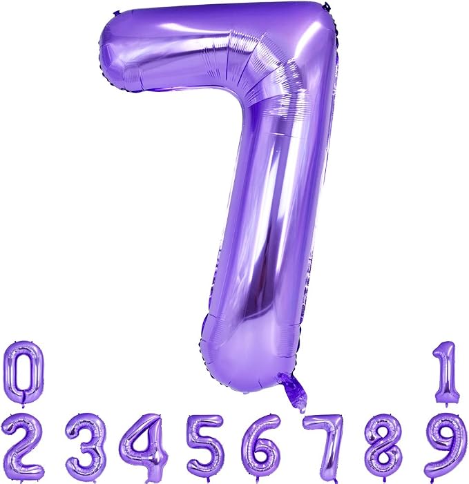 TONIFUL 40 Inch Purple Large Numbers Balloon 0-9 Birthday Party Decor, Foil by TONIFUL