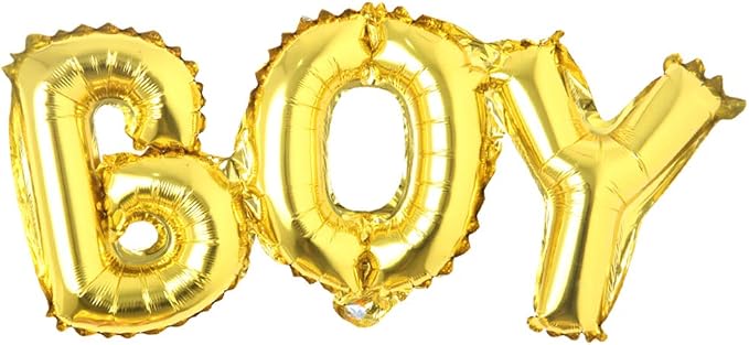 Boy girl connection Letter foil balloons children party decoration birthday by REIANS