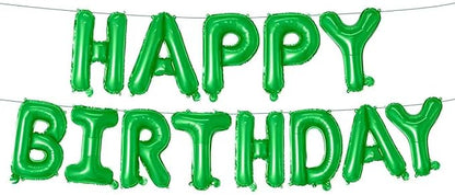 16 Inch Green Happy Birthday Letter Balloon Banner Foil Anniversary Celebration by Unknown