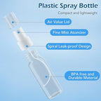 Spray Bottles, 1oz/30ml Clear Empty Fine Mist Plastic Mini Travel Bottle Set, Small Refillable Liquid Containers with 2pcs Funnels and 24pcs Labels (12 Pack)