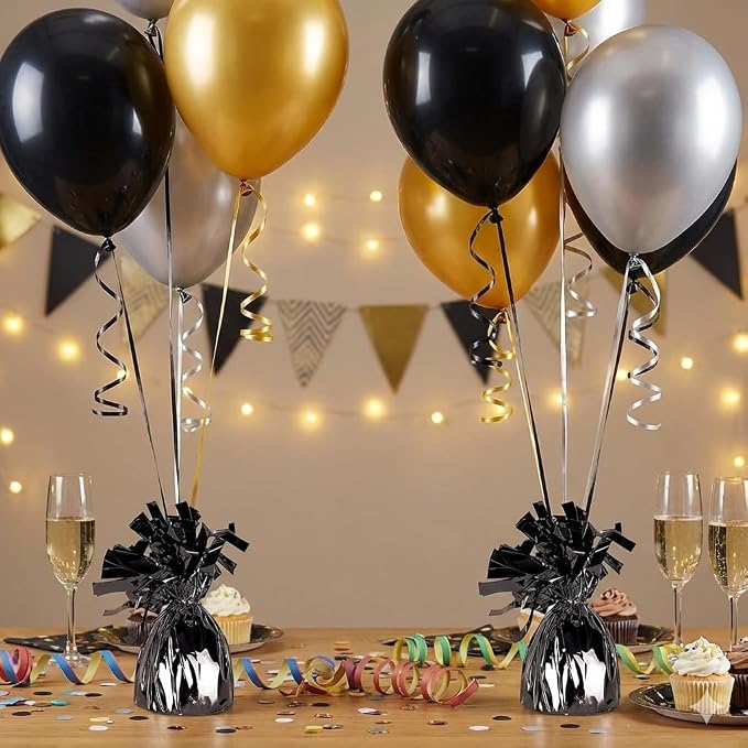 Metallic Plastic Wrapped Balloon Weights Party Decorations 12 Pcs - Image 3