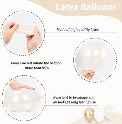 White and Gold Balloons - Image 3