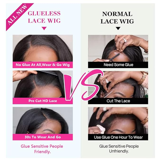 GOLFMAX Glueless Wigs Human Hair Pre Plucked Pre Cut 4X4 Lace Closure Bob Wig Human Hair Deep Wave Curly Short Bob Wig 14 Inch Wet and Wavy Lace Front Wigs With Elastic Band