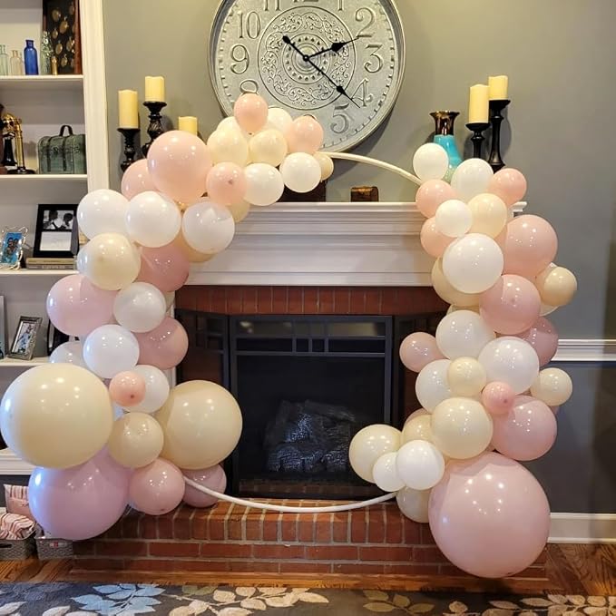 Pink Beige Gold Balloon Garland Arch Kit, 109 Pieces Blush Pastel Pink Peach - Image 6