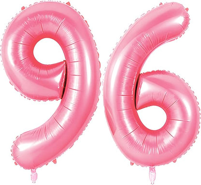 Number 96 Balloons for 96th Birthday Party Decorations, 0-100 Large No.96 by Joycard
