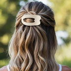 Women Flat Hair Clips,4-Pack French Large Matte Non-Slip Claw Hair Clips for Thick or Thin Hair