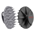 INNERNEED Scalp Massager Shampoo Brush, Wet & Dry Manual Scalp Care Head Scrubber Hair Washing, Soft Silicone Bristles, for Hair Growth, Dandruff Removal (Black+Gray)