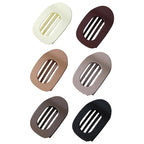 Dodorado Flat Hair Clips,Suerteyay/Hailoyearn Simple Refined Hair Clip, Sturdy Keep No Slip Large Claw Clips,Volume Flat Top Round Clip for Thick or Thin Hair (6p)
